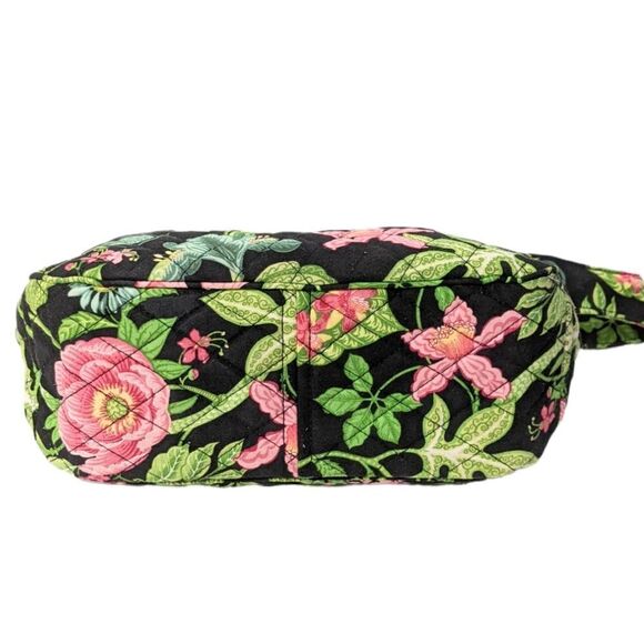 VERA BRADLEY Retired Botanica Black Floral Quilted Shoulder Bag - Picture 10 of 11
